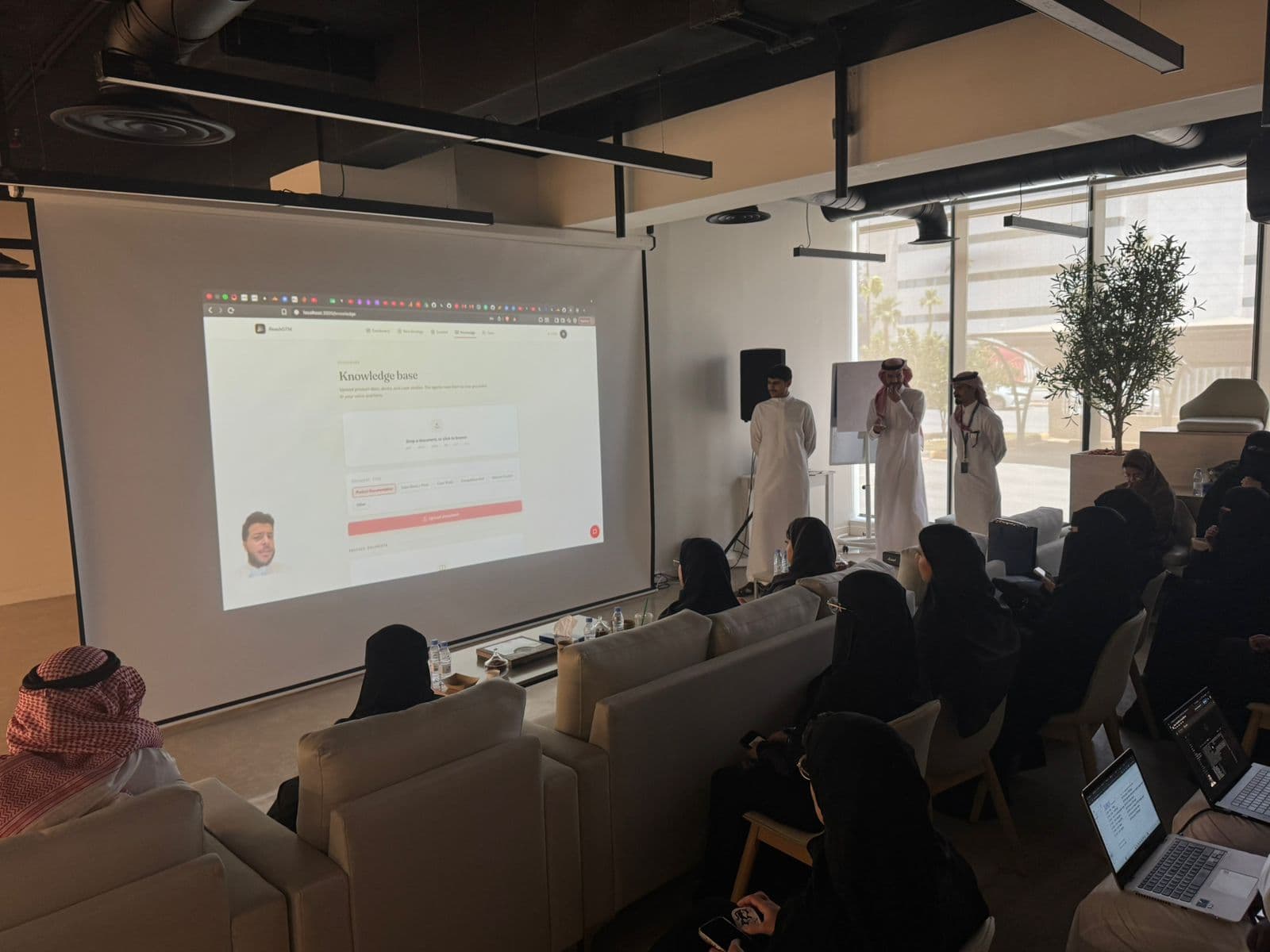 Yousef presenting at the SDA Agentic AI Bootcamp